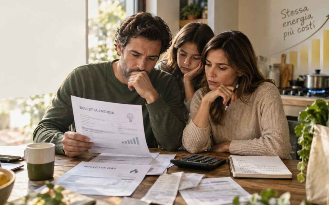 Caro energia 2027: bollette e consumi delle famiglie a rischio